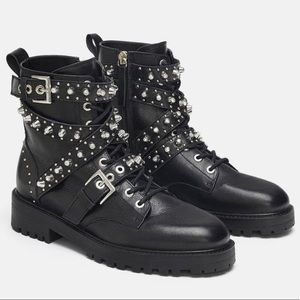 zara army boots